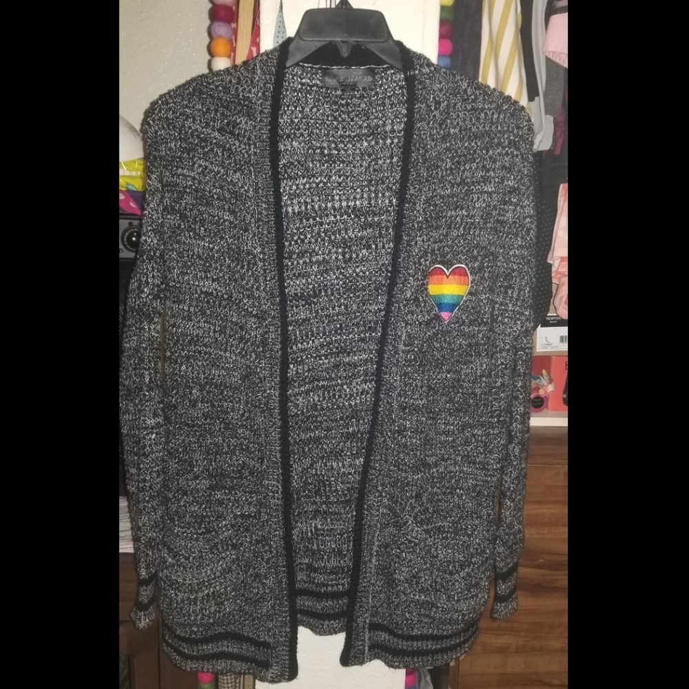Rainbow Heart knit sweater